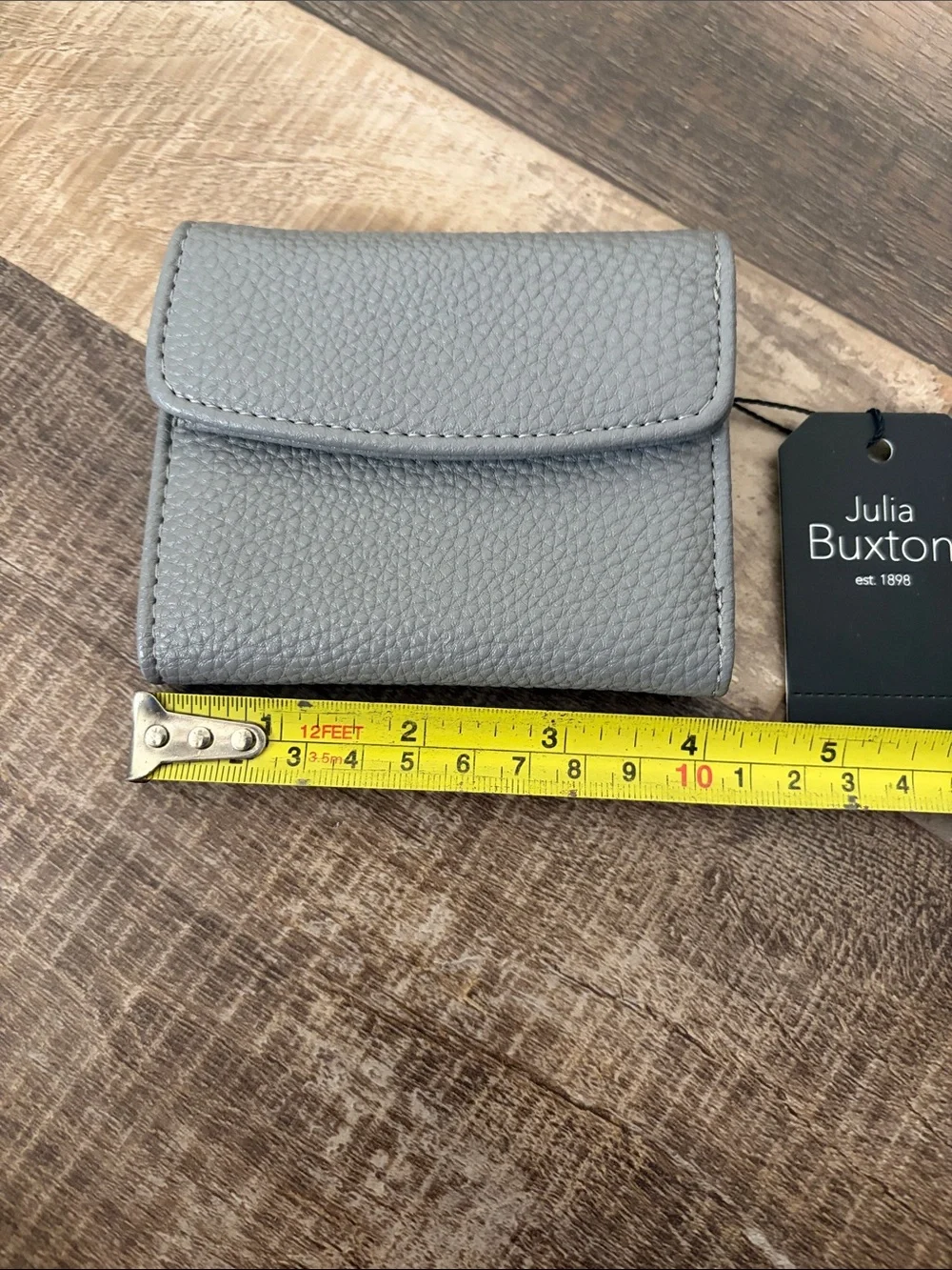 Julia Buxton Cement Mini Trifold Wallet
